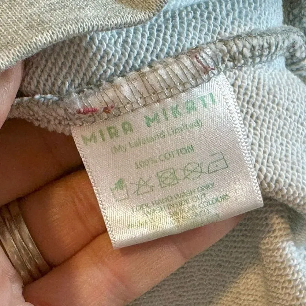 Mira Mikati My Lala Land Limited Cotton Crewneck Patched Pullover Sweater 6US